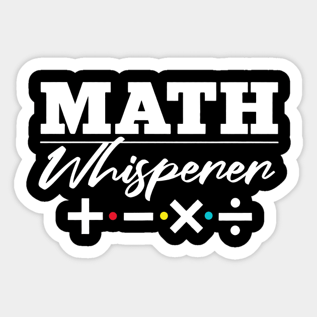 Math Teacher Math Whisperer Back To School Sticker by Mhoon 